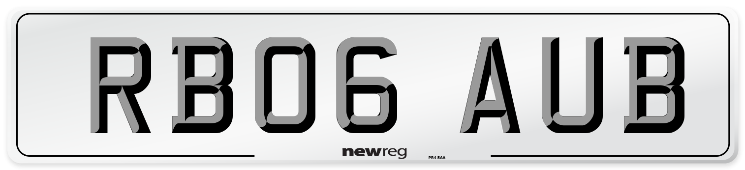 RB06 AUB Number Plate from New Reg